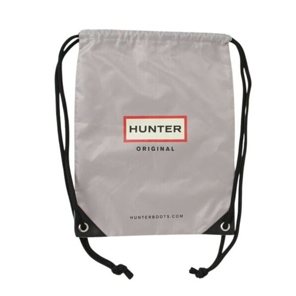 NEW Hunter Original Logo Grey Nylon Drawstring Duffle Tote Gym Travel Bag - Picture 5 of 5